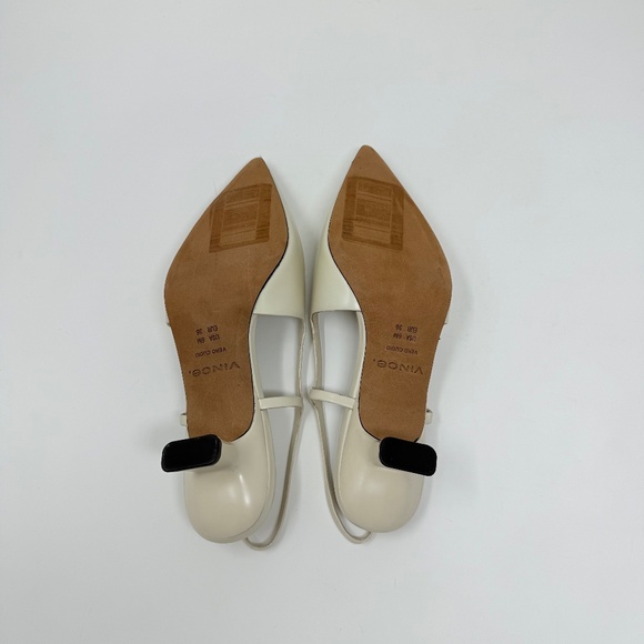 New Vince Bianca Leather Slingback Heel In Moonlight Sz 6 - Picture 12 of 13